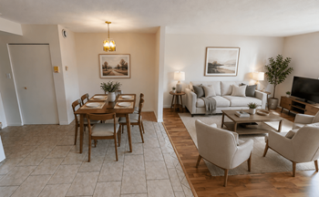 Open concept kitchen & living room